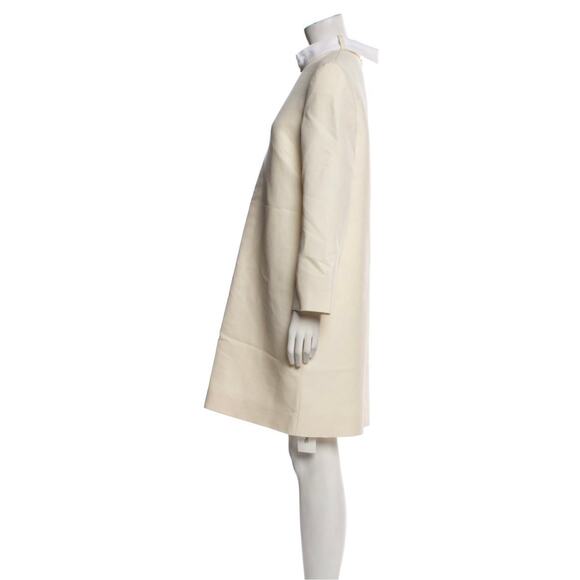 Rosetta Getty winter white wool long sleeve dress with keyhole - Picture 3 of 9